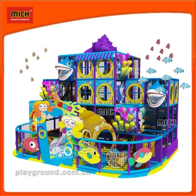 Grande parco divertimenti Soft Playground con scivoli in fibra di vetro