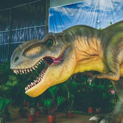 Animatronic Dinosauro modello Tyrannosaurus Rex Dinosauro Life Size posa realistica Design Parco giochi all&prime;aperto Meccanica Animatronic Dinosaur