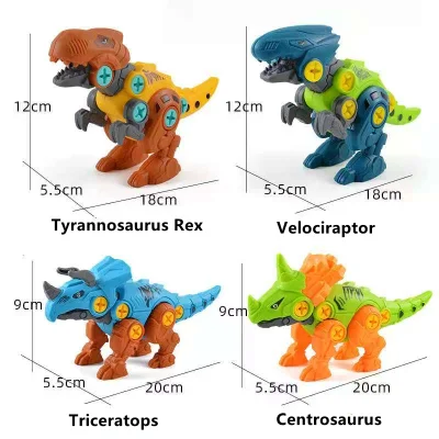 Take Apart Dinosaur Puzzle uova e cacciaviti Building Block Toys Hot sale dinosauri per bambini