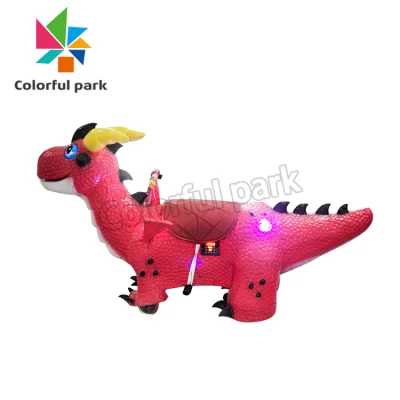 Costume da dinosauro del parco colorato Halloween Cosplay Ride Toy Dinosaur Rides Per bambini, passeggiata in dinosauro