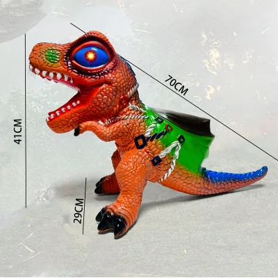 Giro in gomma morbida sul giocattolo da salto Dinosaur per bambini