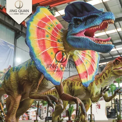 Animatronics Dictyosaurus Jurassic World realistic Robot animatronics Parco dei divertimenti Dinosaur Attrezzatura spostamento statua