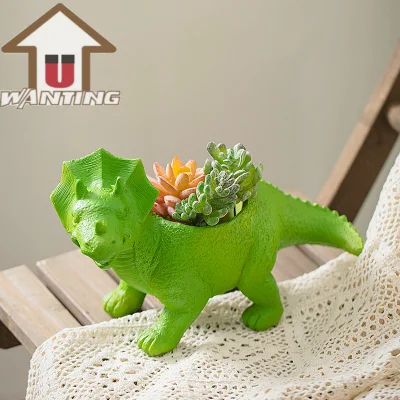 Articoli da regalo di artigianato animale Creative Natale Cartoon resina Dinosaur World Outdoor Decorazione del giardino