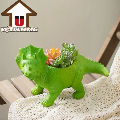 Arredamento creativo decorativo del soggiorno decorazione domestica Tyrannosaurus Dinosaur Flower Decorazioni in pentola