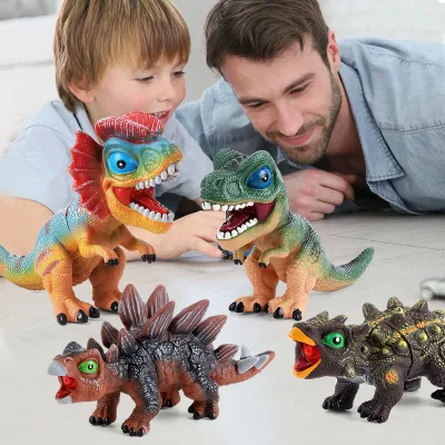 PVC Kids Education Toy Stretchy Set Dinosaurs Soft Toys gomma Dinosauro con suono
