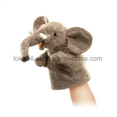 Peluche Toy Factory Soft farcito animale verde dinosauro mano Puppet