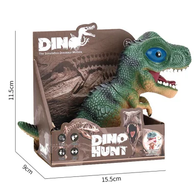 PVC Kids Education Toy Stretchy Set Dinosaurs Soft Toys gomma Dinosauro con suono