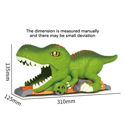 Animali Bambini Giocattoli Dinosauro forma Friction Power Car Bambini Giocattoli Veicolo piccolo fluenza realistico Rubble scorrevole Puzzle Tunnel Car Dinosaur Auto