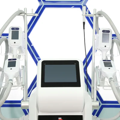 Raffreddamento a LED raffreddamento a forma di liquido riscaldamento Cellulite Cryo 4 gestisce il congelamento dei grassi Macchina per lo scultore del corpo