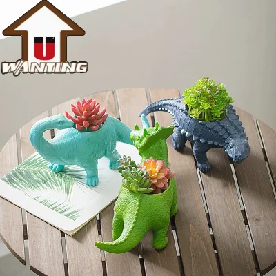 Arredamento creativo decorativo del soggiorno decorazione domestica Tyrannosaurus Dinosaur Flower Decorazioni in pentola