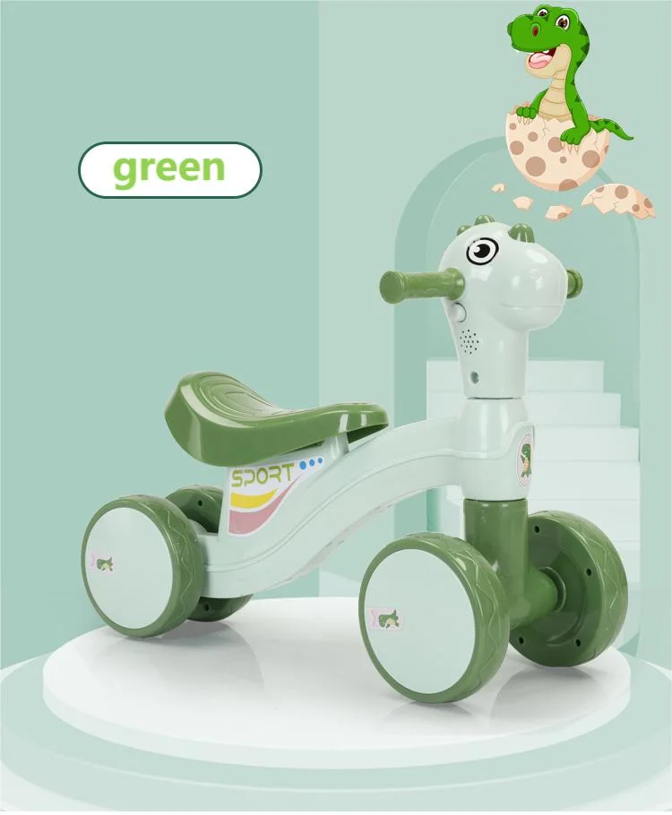 Cartoon Dinosaur Shaped Four Wheel Scooter for Boys and Girls