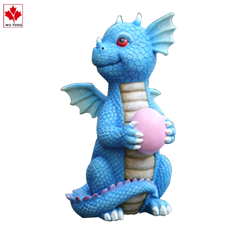 Customized Home Desktop for Children&prime;s Gifts Statue Ornaments Little Blue Dinosaur