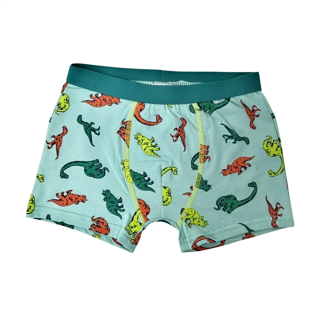 Cute Dinosaur Printing Comfort Cotton Spandex Kids Underpants Wholesale