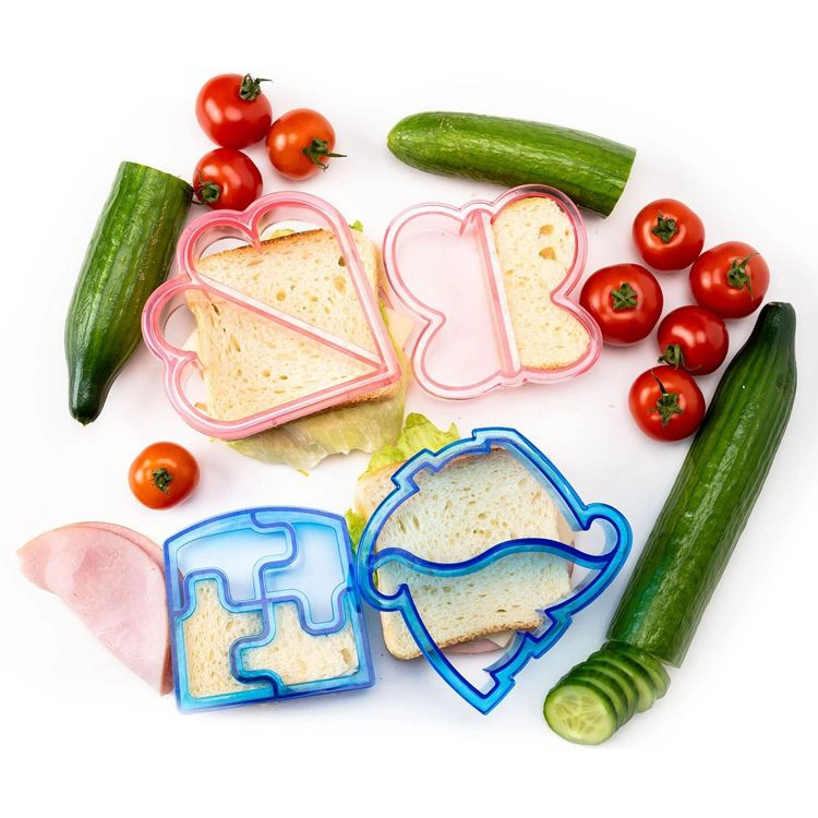 Kids Butterfly Crown Dinosaur Puzzle Bread Sandwich Cutter