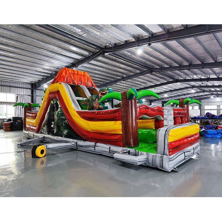Wholesale Outdoor Fun Dinosaur Park Inflatable Obstacle Games Inflatable Bounce Park