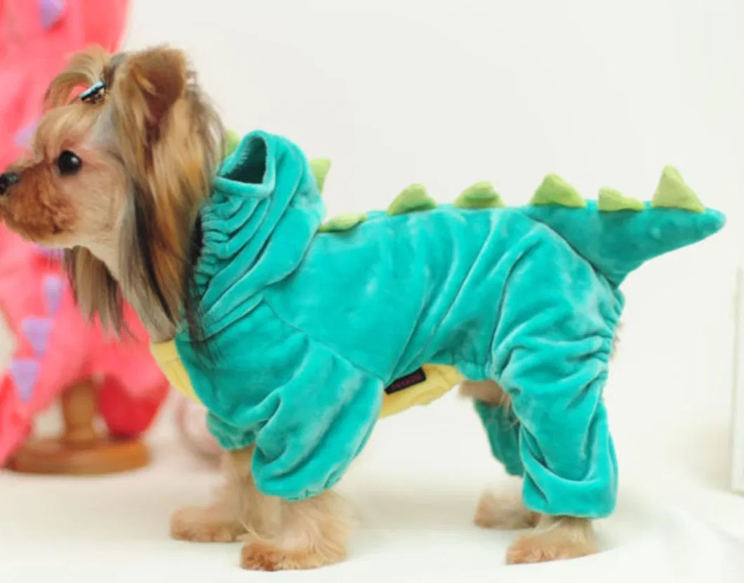 Design Quality Pet Holloween Pup Dinosaur Costume Dog Clothes