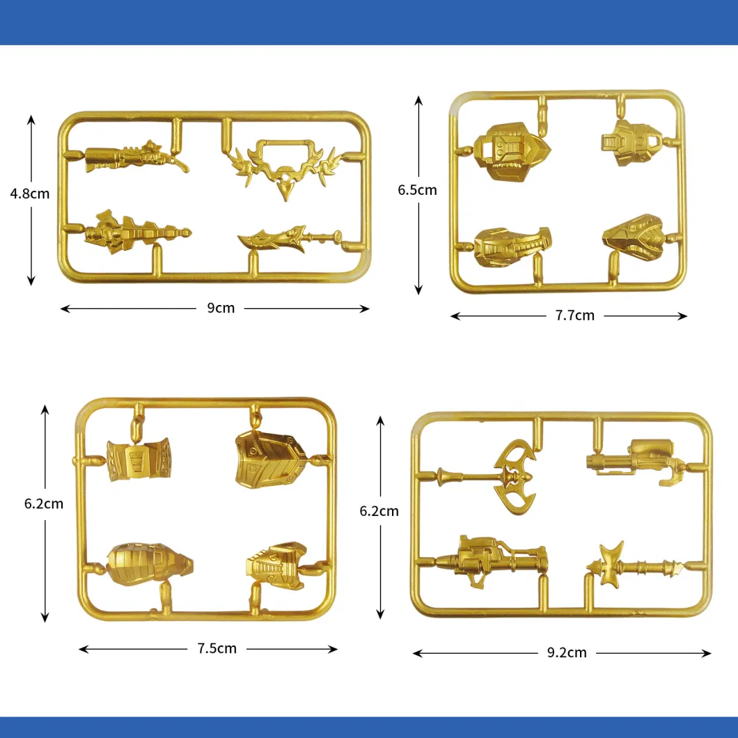 8 Large Plastic Dinosaur Combination Toy Gold Armor Weapon PVC Dinosaur Model Bags