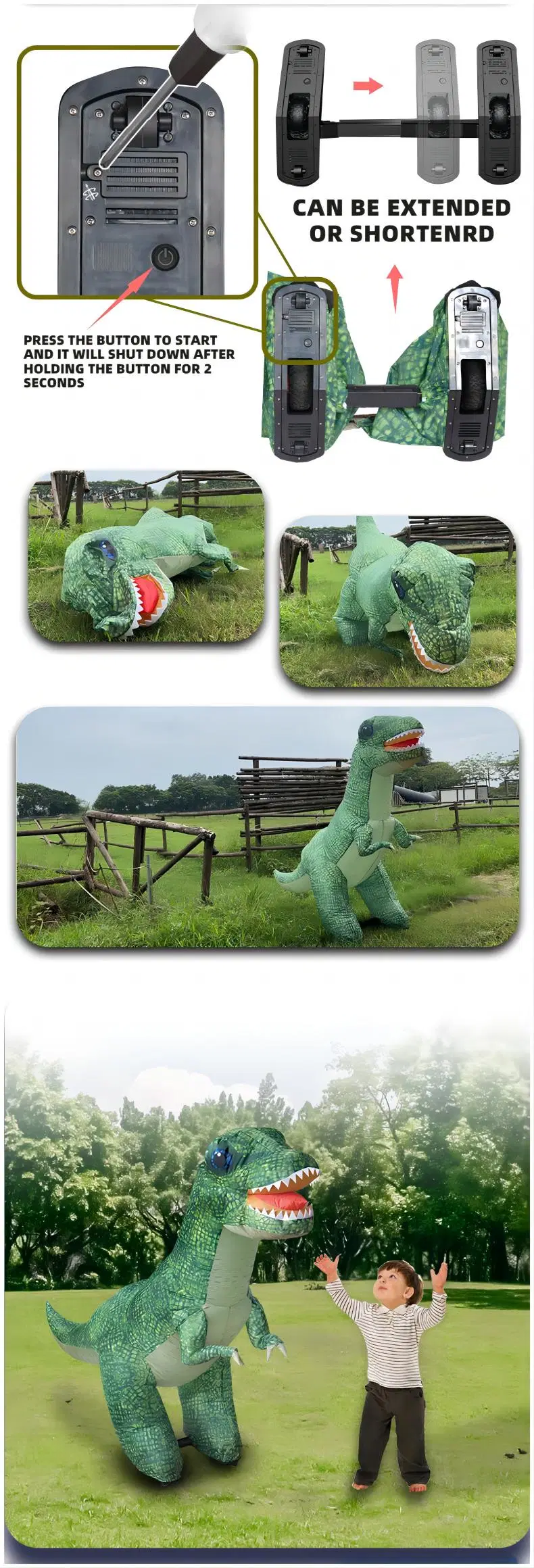 Jurassic World Remote Controll Inflatable Dinosaur-RC Inflatable Dinosaur