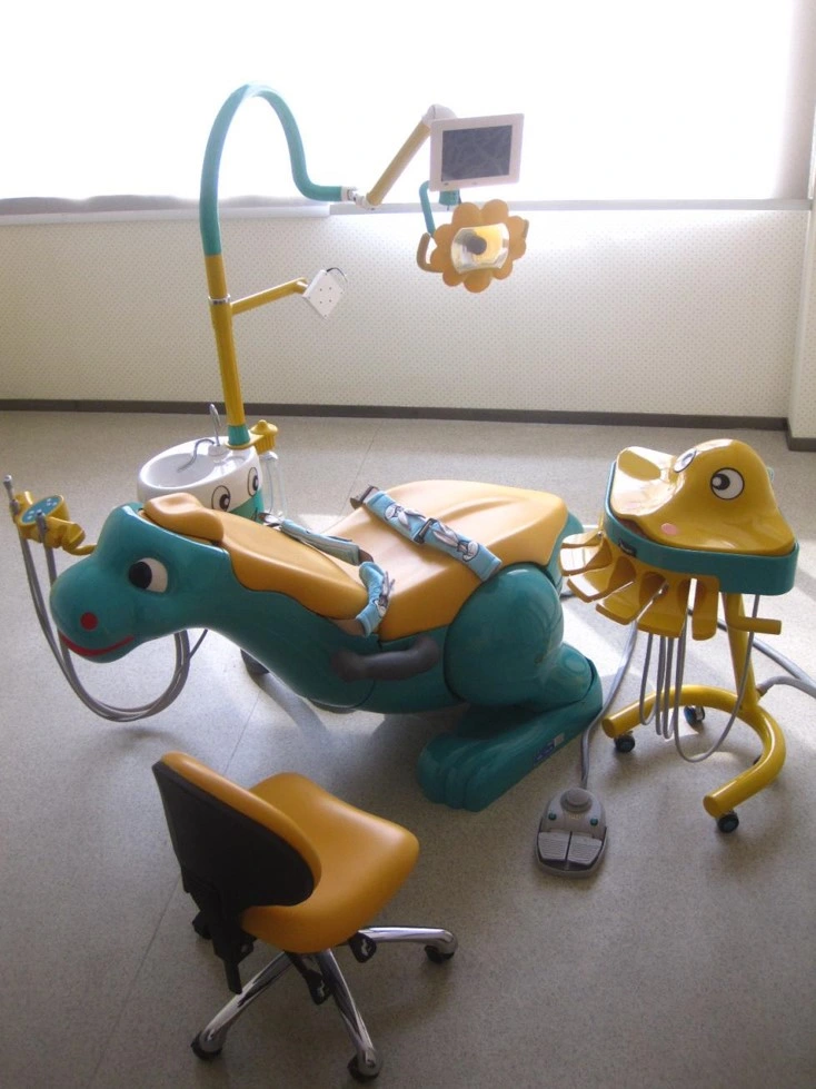 Factory Direct Dinosaur Blue Cat Popular Kids Excellent Treatment Children Dental Chair