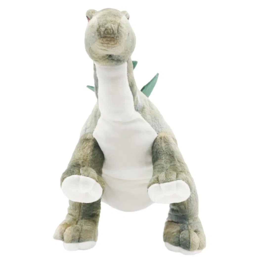 Custom Plush Dino Doll Toys Puppet Green Hand Puppet Kids Soft Stuff Lifelike Animal 32cm Dragon Cute Dinosaur Stegosaurus in Jurassic Period