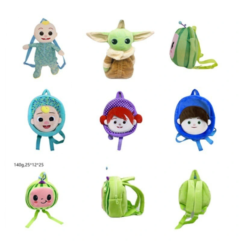 Sonic Plush Backpack Animal Custom Whosale Yoda Rabbit Dinosaur Turtle Doll Bluey for Kids Cartoon Plush School Bags Cute Kawaii Solic Plush Backpack