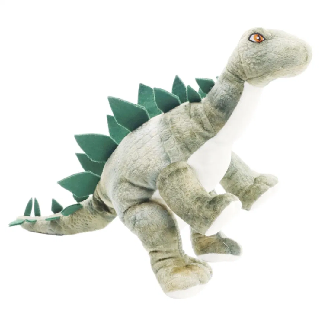 Custom Plush Dino Doll Toys Puppet Green Hand Puppet Kids Soft Stuff Lifelike Animal 32cm Dragon Cute Dinosaur Stegosaurus in Jurassic Period