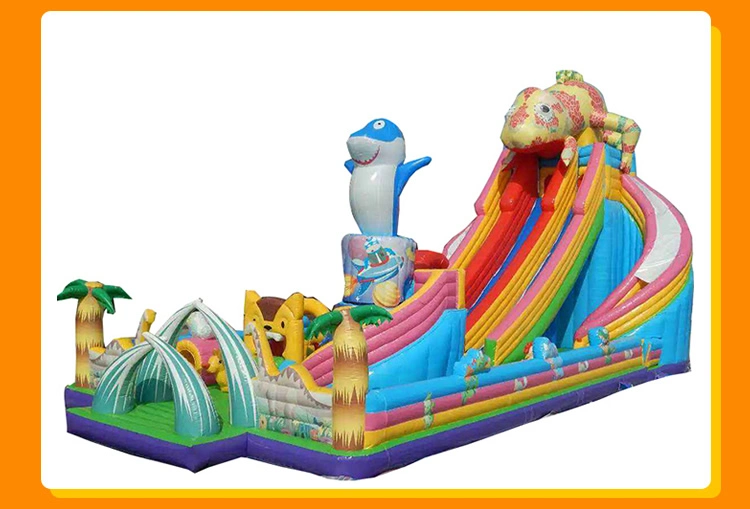 Factory Price Jurassic Dinosaur Outdoor Kids Toy Inflatable Bouncer Castle Slide for Sale
