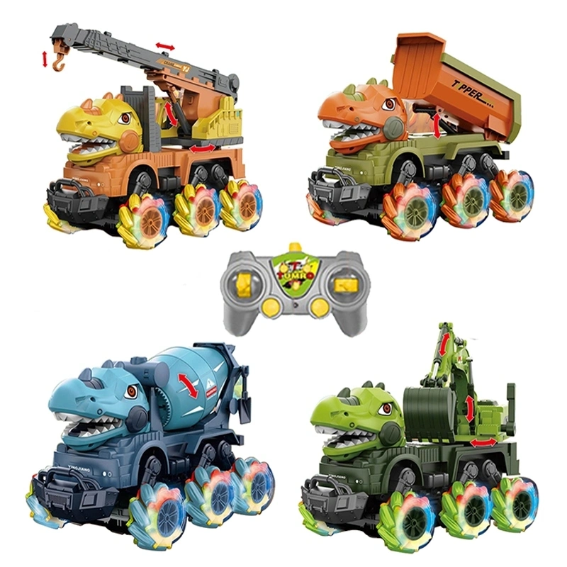 New Item Cool RC Radio Remote Control Car Remote Control Dinosaur with Spray Belt Lamp Sound Band for Kids