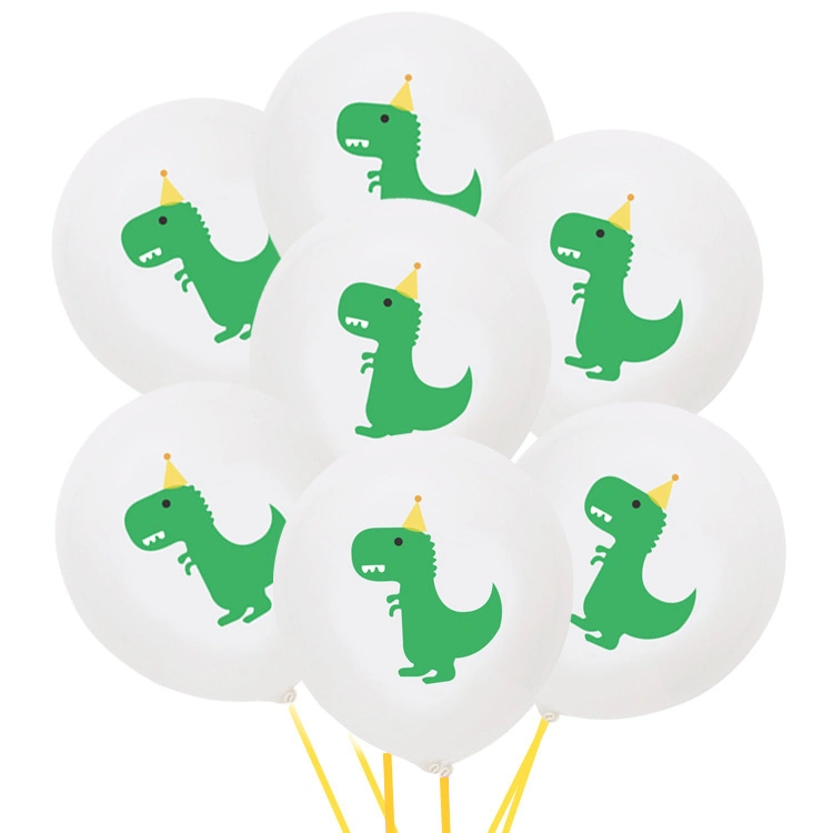 Dinosaur Party Theme Decorated Aluminum Foil Balloon Tyrannosaurus Rex Velociraptor Long-Necked Dinosaur