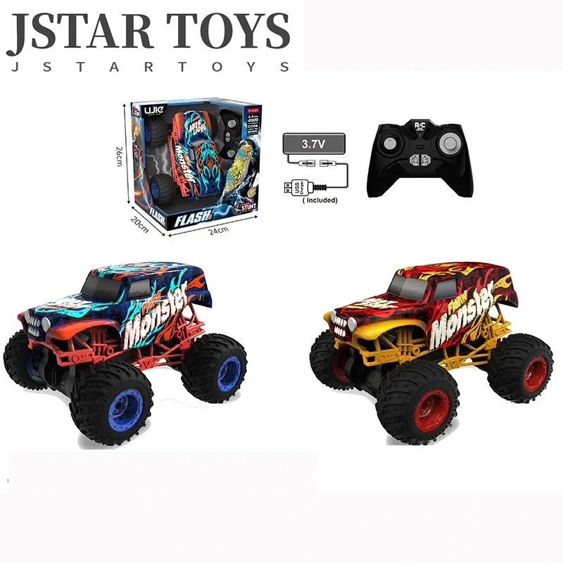 High Speed 2.4G Spray Truck 360 Rotation RC Remote Control Stunt Drift Dinosaurs Car