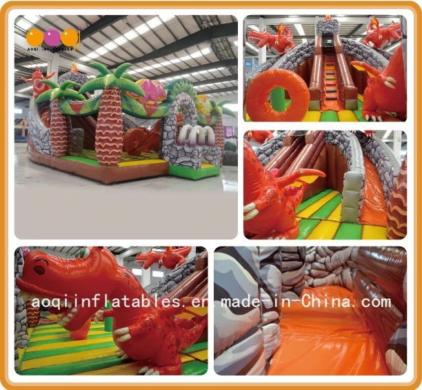 The Dinosaur World Fun Jumps Inflatable Amusement Park (AQ01636)