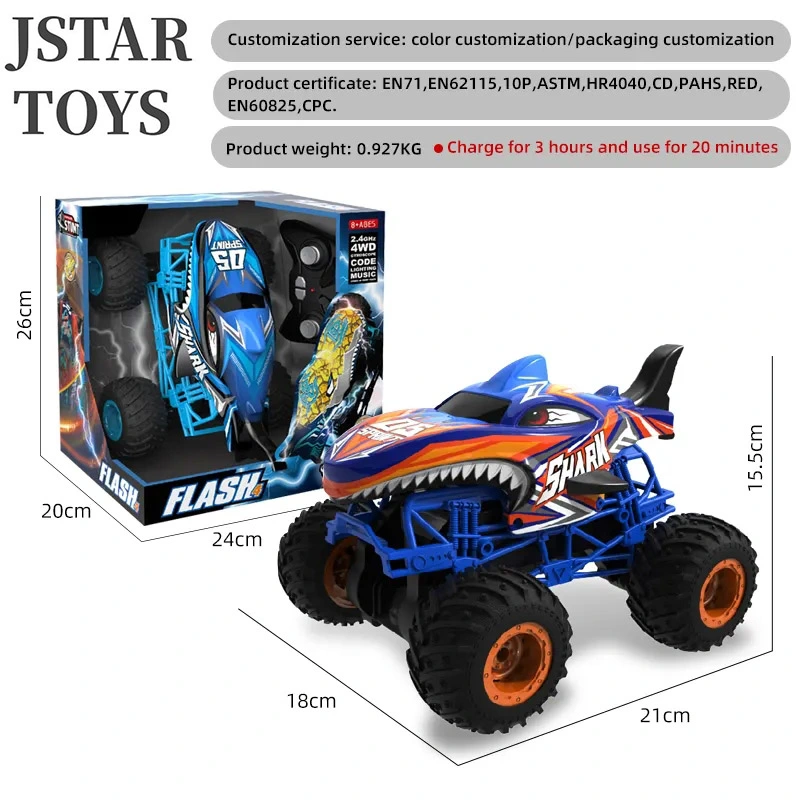 High Speed 2.4G Spray Truck 360 Rotation RC Remote Control Stunt Drift Dinosaurs Car