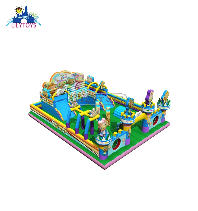 Inflatable Bounce Castle Slide Amusement Park Fun City