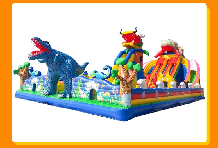 Factory Price Jurassic Dinosaur Outdoor Kids Toy Inflatable Bouncer Castle Slide for Sale