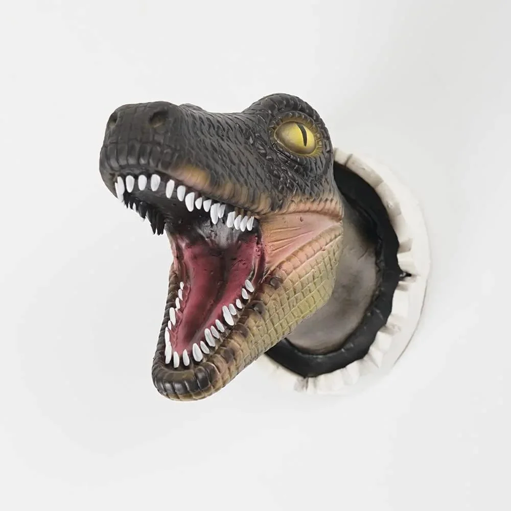 Dinosaur Wall Mounted Decor Statue Three-Piece Suit Home