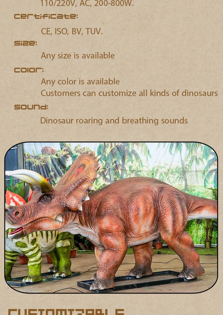 Animatronics Dinosaur Triceratops Robotic Dinosaur Large Simulsation Animals Playground Animatronics Dinosaur Big Dinosaur Toy