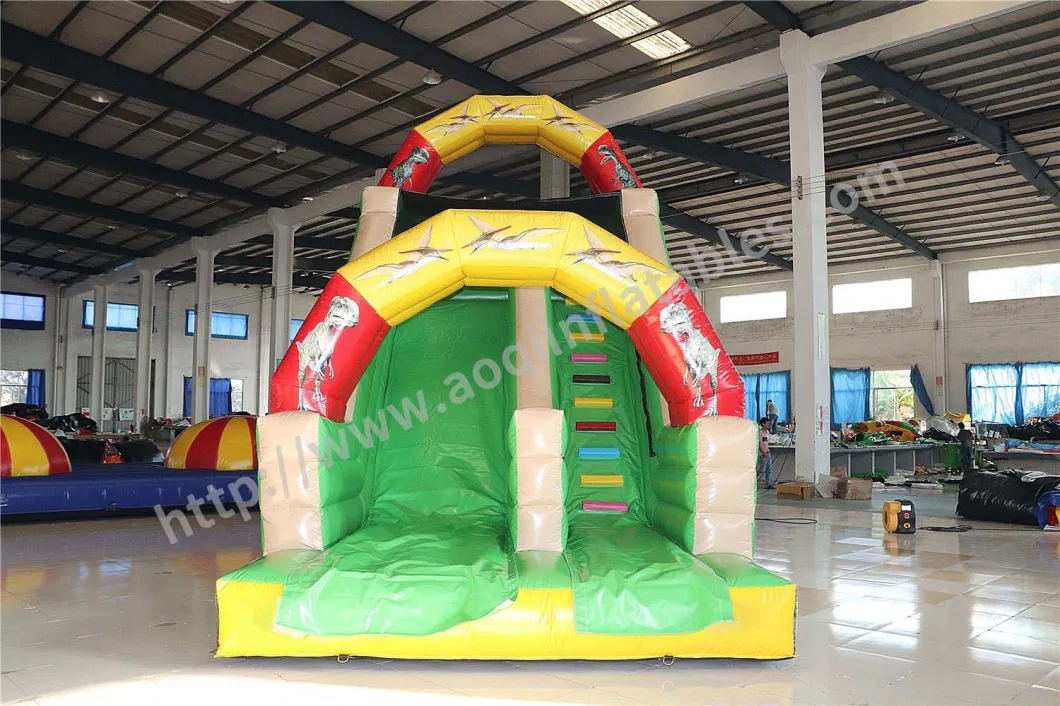 Used Commercial Single Lane Inflatable Slide Inflatable Dinosaur Standard Slide (AQ913-7)