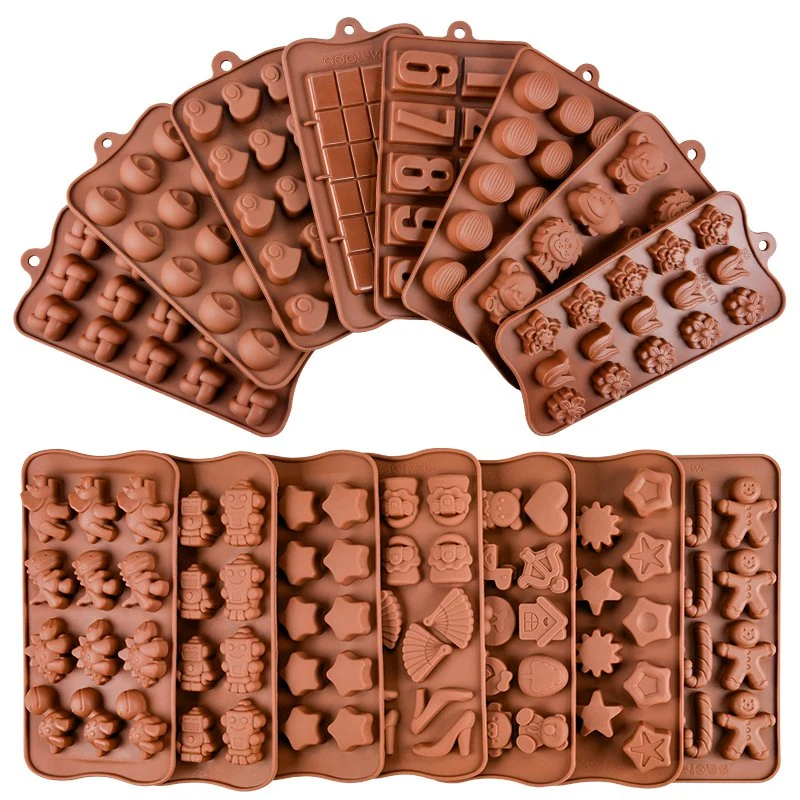 2019 New Arrival Silicone Chocolate Mould Cartoon Dinosaur Shape Silicone Mold for Making Crayon Chocolate Cake Candy