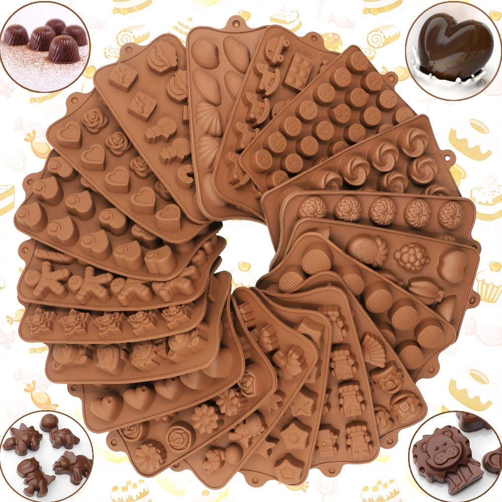 2019 New Arrival Silicone Chocolate Mould Cartoon Dinosaur Shape Silicone Mold for Making Crayon Chocolate Cake Candy