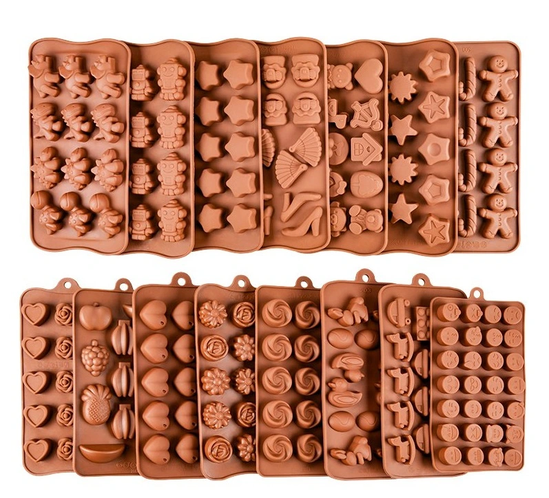 2019 New Arrival Silicone Chocolate Mould Cartoon Dinosaur Shape Silicone Mold for Making Crayon Chocolate Cake Candy