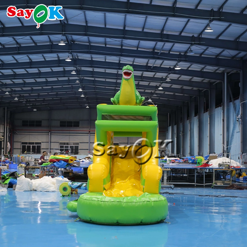 Wild Animals Theme Dinosaur Splash Inflatable Water Slide Inflatable Bouncer Bouncy Jumping Castle Bounce House Combo with Slide for Sale