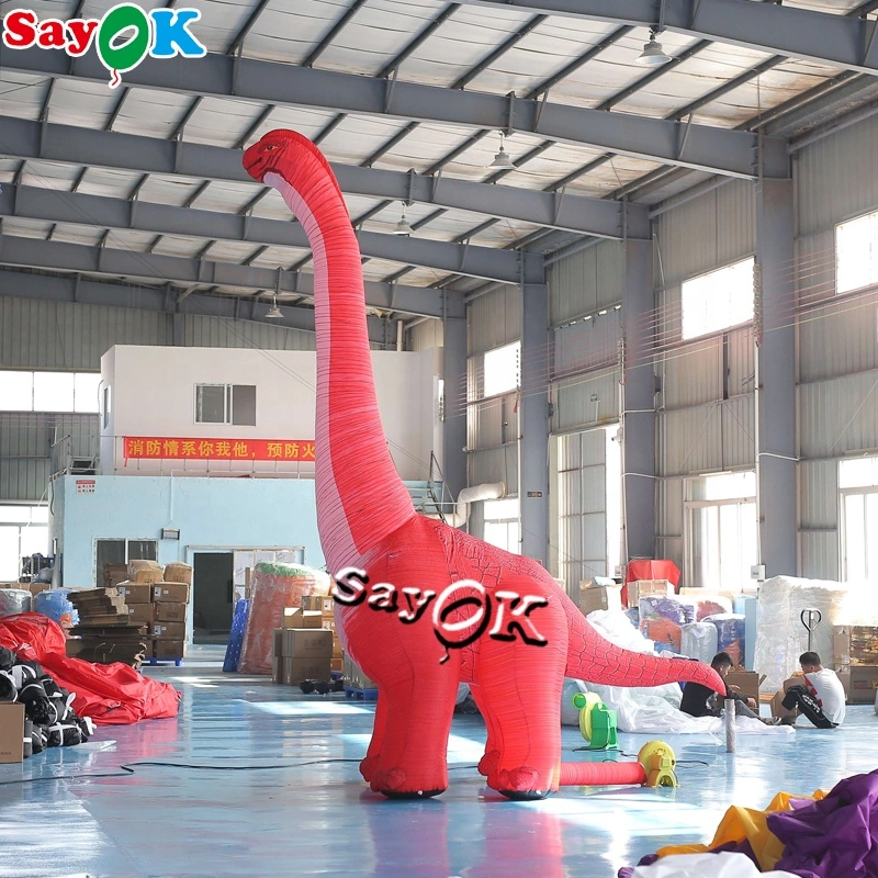 Christmas Yard Inflatable Pink Dinosaur for Decoration Outdoor Giant Custom Advertising Inflatable Design Cartoon Animal Mascot Models