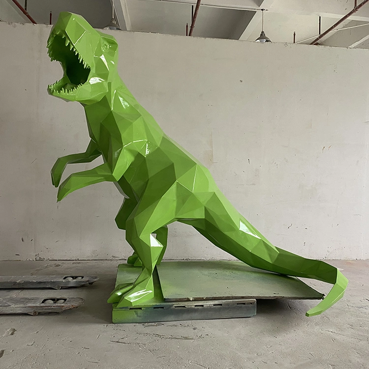 Beautiful Design Customized Color Outdoor Giant Fiberglass Lifelike Dinosaur Statue for Sale