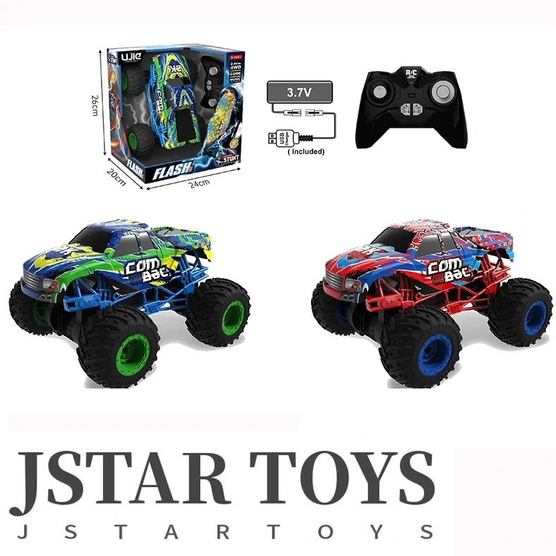 High Speed 2.4G Spray Truck 360 Rotation RC Remote Control Stunt Drift Dinosaurs Car