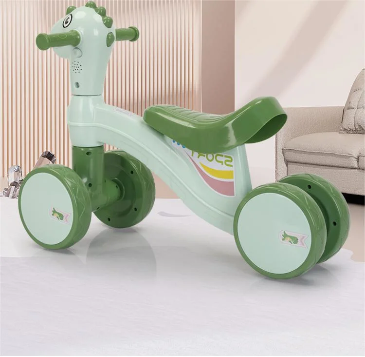 Cartoon Dinosaur Shaped Four Wheel Scooter for Boys and Girls