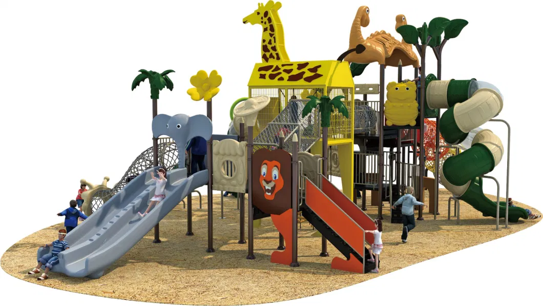 Giraffe Dinosaur Children&prime;s Big Slide Crawling