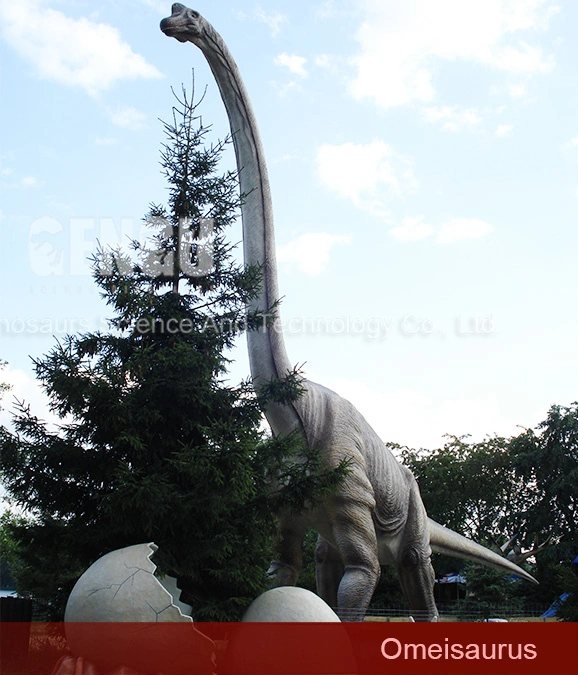 Outdoor Christmas Snow Animatronic Dinosaur Statue