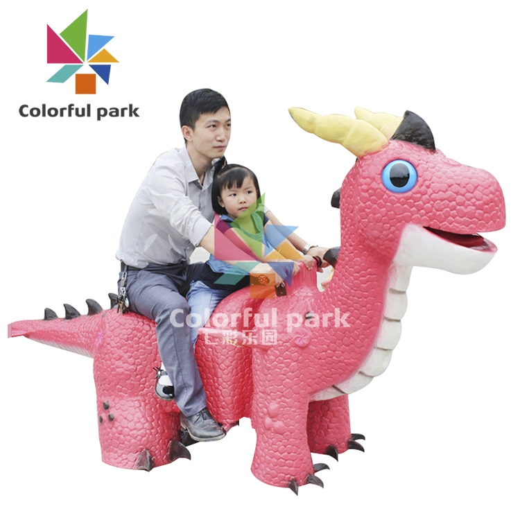 Colorful Park Animatronic Dinosaur Rides Vr Dinosaur Rides Running Dinosaur Ride