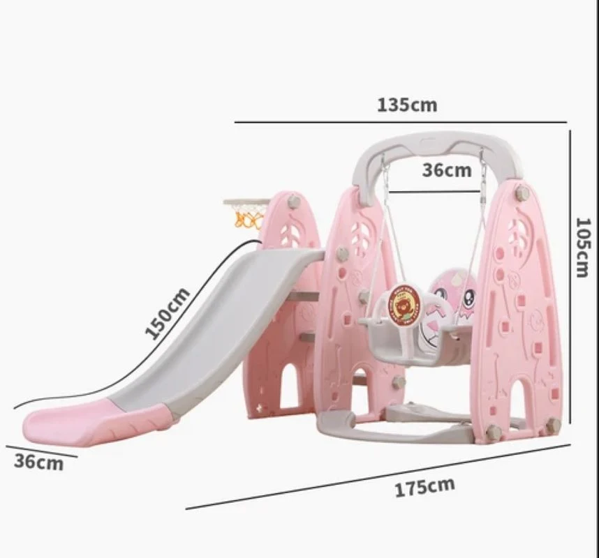 Cartoon Dinosaur Children&prime;s Slide and Swing Combination Toys and Playpens