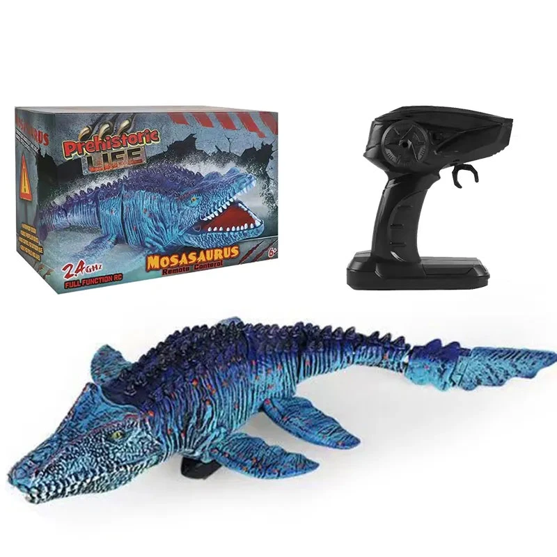 2.4G High Simulation Animal RC Toy Boat Waterproof Remote Control Mosasaurus Toys Radio Control Dinosaur Toy